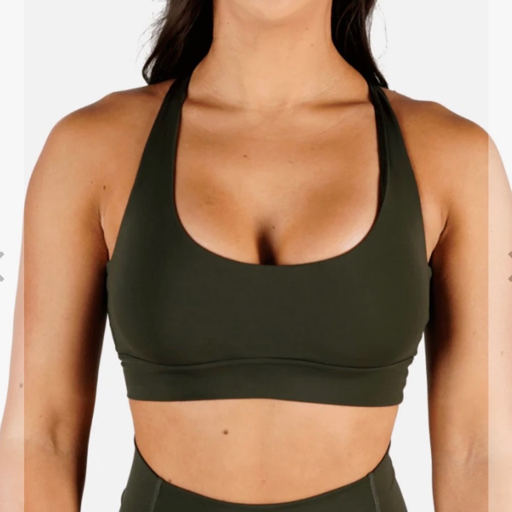 GYMREAPERS Combat Bra - Forest Green brand new, still in packaging
